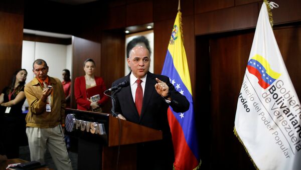 Manuel Quevedo, el ministro de Petróleo venezolano y el presidente de la compañía petrolera PDVSAA - Sputnik Mundo