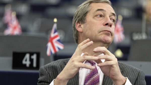 Nigel Farage, líder del Partido del Brexit, (archivo) - Sputnik Mundo