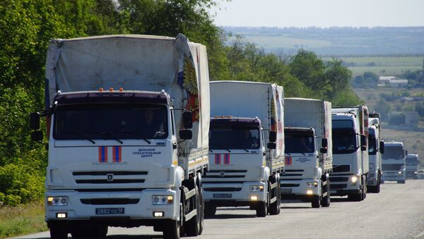 Convoy humanitario ruso llega a Donetsk - Sputnik Mundo