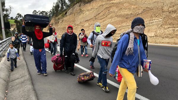 Los migrantes venezolanos (archivo) - Sputnik Mundo