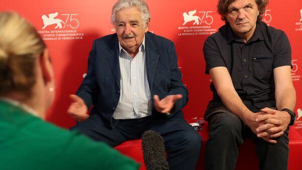 José Mujica, expresidente de Uruguay y Emir Kusturica, director de cine y músico serbio - Sputnik Mundo