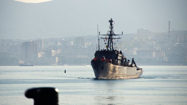 El buque Valentin Pikul llega a Novorossiisk después de realizar misiones de combate en el Mediterráneo, foto de archivo - Sputnik Mundo