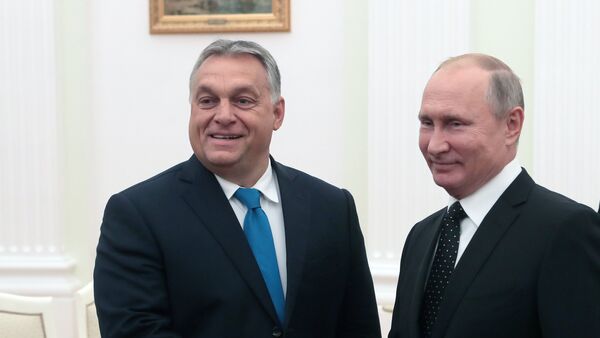 Встреча президента РФ В. Путина с премьер-министром Венгрии В. Орбаном - Sputnik Mundo