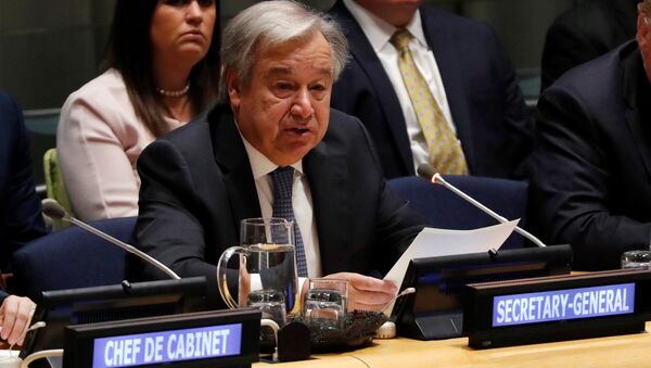 António Guterres, secretario general de la Organización de las Naciones Unidas (ONU) (archivo) - Sputnik Mundo