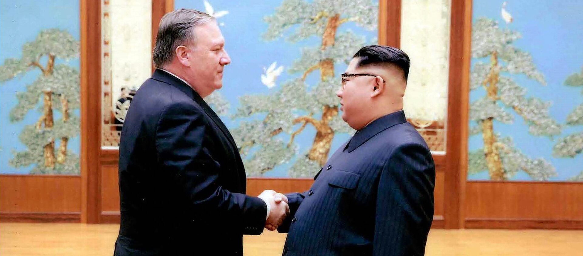 Mike Pompeo, secretario de Estado de EEUU, y Kim Jong-un, líder norcoreano - Sputnik Mundo, 1920, 18.07.2020