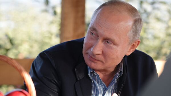 Vladímir Putin, presidente de Rusia, en la región de Stávropol - Sputnik Mundo