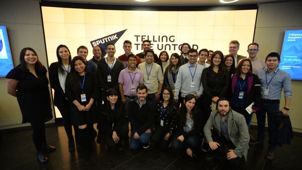 Periodistas de América Latina en la sede de la agencia Sputnik - Sputnik Mundo