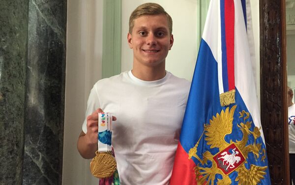 Vladislav Gerasimenko, integrante del equipo juvenil de natacion de Rusia - Sputnik Mundo