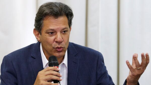 Fernando Haddad, candidato presidencial del Partido de los Trabajadores de Brasil - Sputnik Mundo