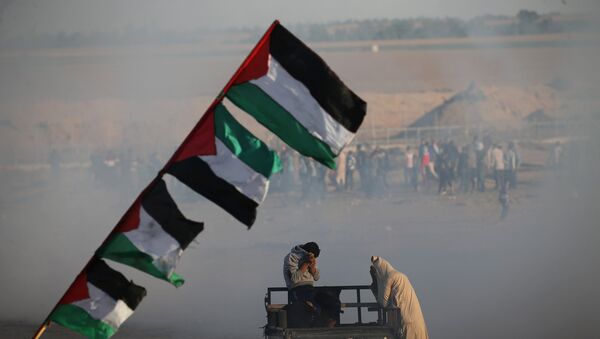 Las protestas de palestinos entre Gaza e Israel - Sputnik Mundo