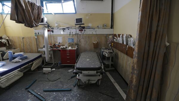 Un hospital destruído en la Franja de Gaza (archivo) - Sputnik Mundo