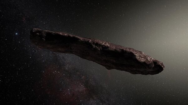 El asteroide Oumuamua, imagen ilustrativa - Sputnik Mundo