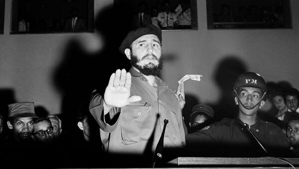 Fidel Castro en su primer viaje a Venezuela tras el triunfo de la Revolución en enero de 1959 - Sputnik Mundo