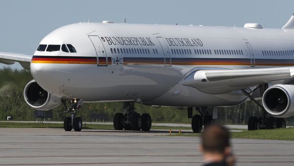 Avión de la canciller de Alemania Angela Merkel (Archivo) - Sputnik Mundo