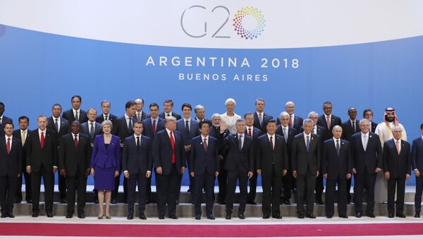 Foto común de los líderes participantes en la cumbre del G20 en Buenos Aires, 31 de noviembre de 2018 - Sputnik Mundo