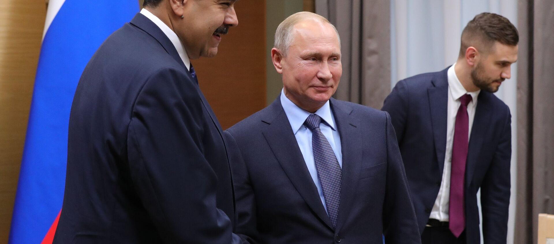 Nicolás Maduro, presidente de Venezuela; y Vladímir Putin, presidente de la Federación Rusa - Sputnik Mundo, 1920, 07.10.2020
