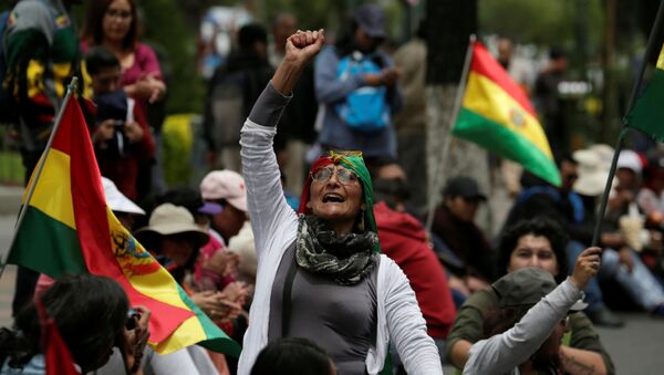 Protestas contra el presidente boliviano, Evo Morales, en Bolivia - Sputnik Mundo