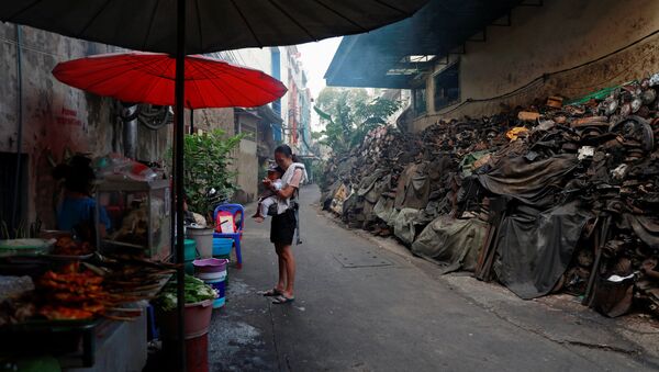 Un barrio pobre en Tailandia (imagen referencial) - Sputnik Mundo