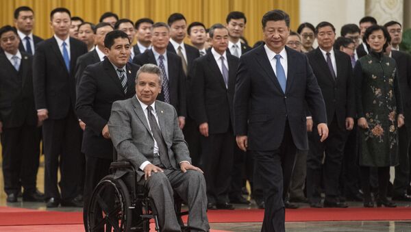 El presidente de Ecuador, Lenín Moreno y el presidente de China, Xi Jinping - Sputnik Mundo