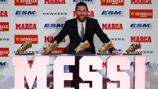 Lionel Messi, delantero argentino - Sputnik Mundo