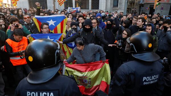 Protestas en Barcelona, Cataluña - Sputnik Mundo