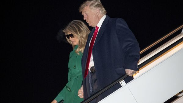 Donald Trump, presidente de EEUU, y Melania Trump, su esposa - Sputnik Mundo