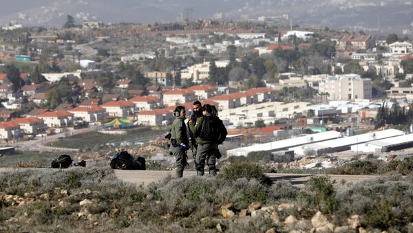 Paramilitares israelíes en Cisjordania - Sputnik Mundo