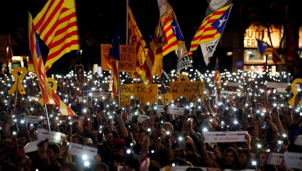 Partidarios de la independencia de Cataluña - Sputnik Mundo