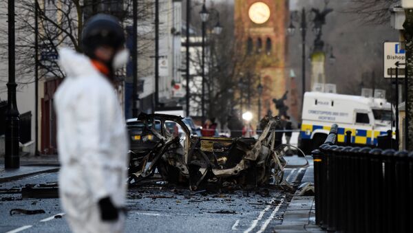 Lugar de la explosión en Derry-Londonderry - Sputnik Mundo