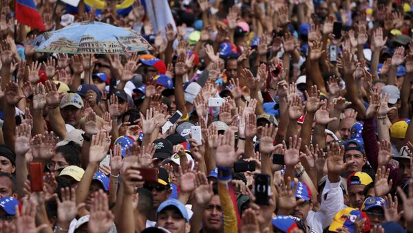 Protesta antigubernamental en Venezuela (archivo) - Sputnik Mundo