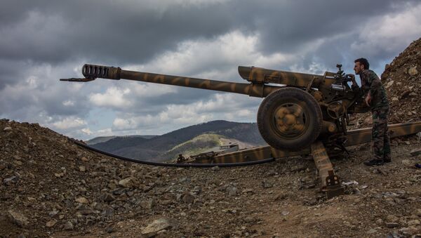 La artillería del Ejército sirio (Archivo) - Sputnik Mundo