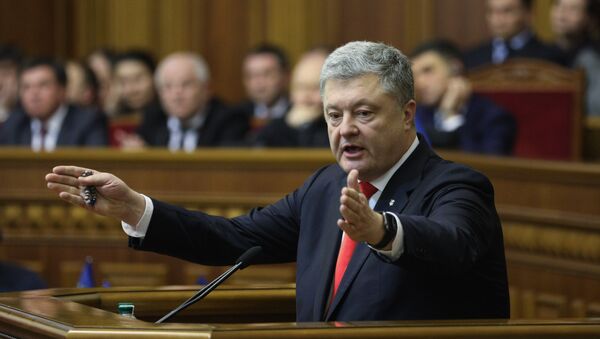 El presidente de Ucrania, Petro Poroshenko - Sputnik Mundo