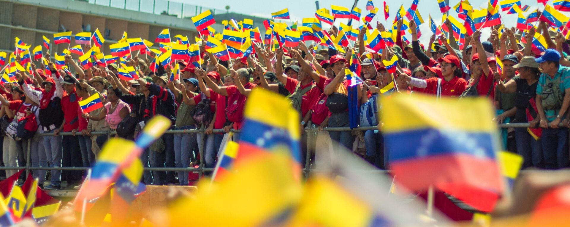Manifestantes con las banderas de Venezuela - Sputnik Mundo, 1920, 24.08.2021