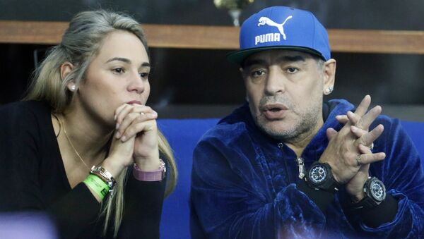 Diego Maradona y Rocio Oliva (archivo) - Sputnik Mundo