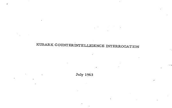 El primer manual de conducta interrogatorio, Kurbark Counterintelligence Interrogation, July 1963 - Sputnik Mundo