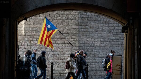 Los independentista en Barcelona (archivo) - Sputnik Mundo
