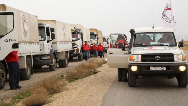 Un convoy humanitario en el campamento Rukban - Sputnik Mundo