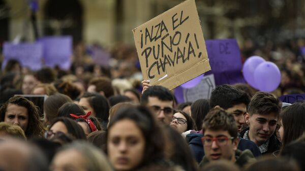 Marcha feminista del Día Internacional de la Mujer en España - Sputnik Mundo