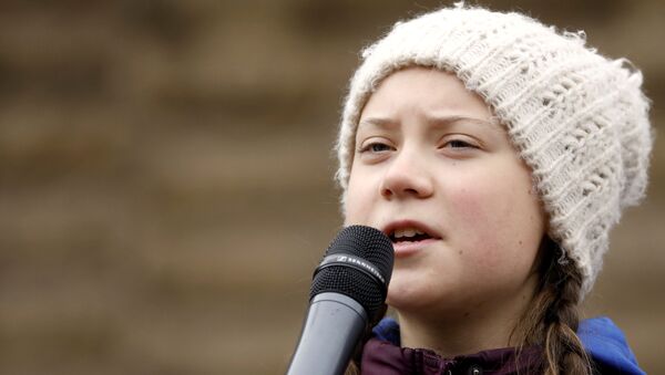 La activista medioambiental sueca de 16 años Greta Thunberg - Sputnik Mundo
