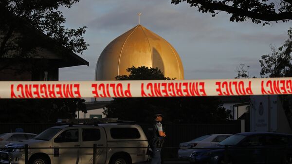 Una de las mezquitas tras el atentado en Christchurch, Nueva Zelanda - Sputnik Mundo