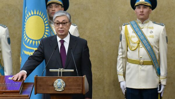 Kasim-Zhomat Tokáev, durante la toma de posesión como presidente interino de Kazajistán - Sputnik Mundo