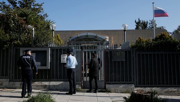 El Consulado ruso en Atenas, Grecia - Sputnik Mundo