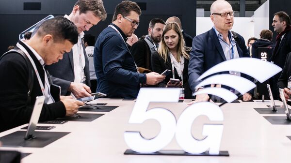5G Stand at Mobile World Congress 2019 - Sputnik Mundo