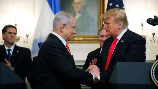 El primer ministro israelí, Benjamin Netanyahu, y el presidente estadounidense, Donald Trump - Sputnik Mundo