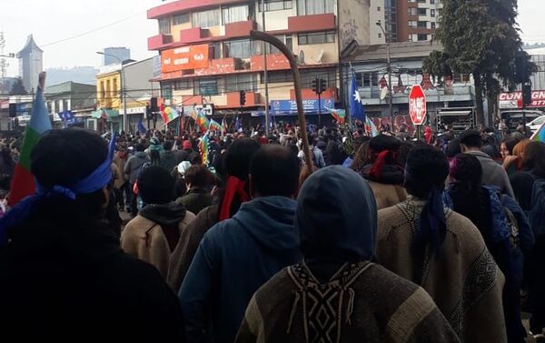 Manifestación de la comunidad mapuche en Temuco, Chile - Sputnik Mundo