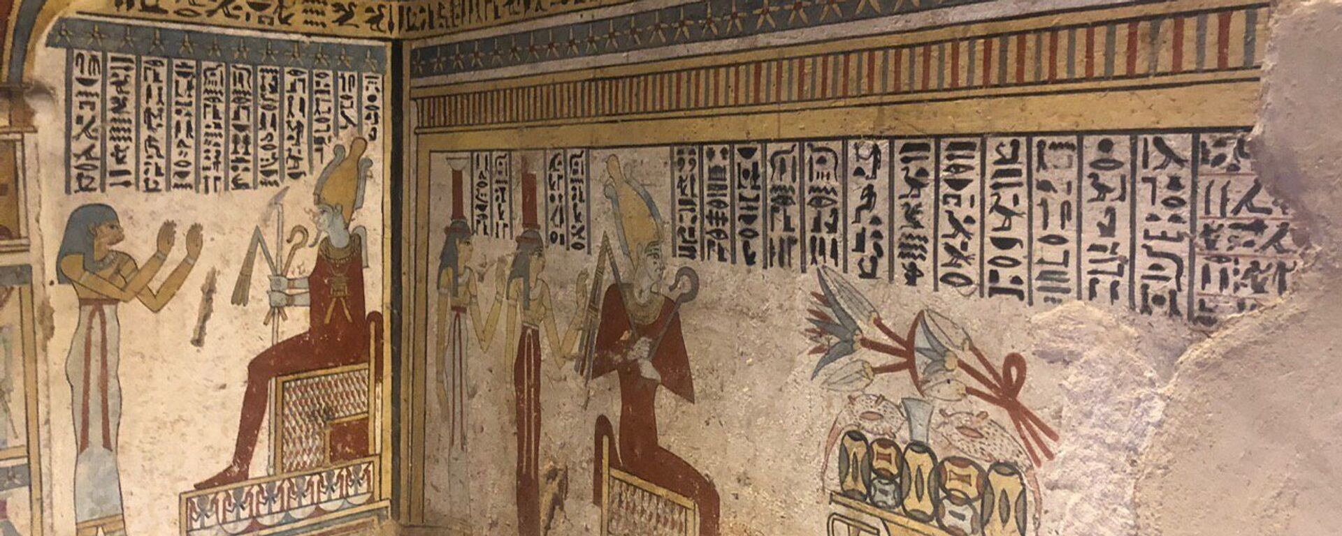 Los dibujos en las paredes de una antigua tumba en Egipto (archivo) - Sputnik Mundo, 1920, 20.03.2022