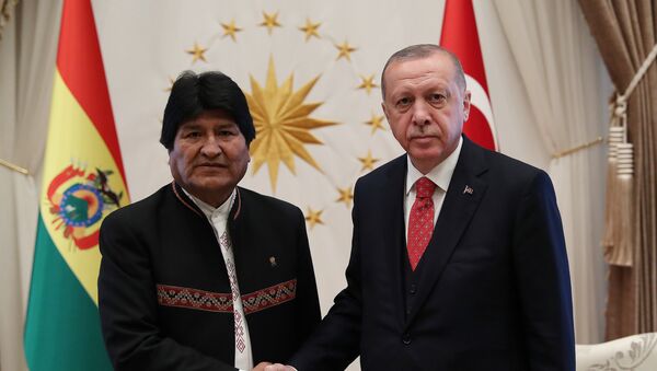 El presidente de Bolivia, Evo Morales y el presidente de Turquía, Recep Tayyip Erdogan - Sputnik Mundo
