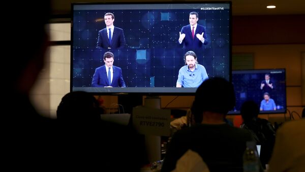 El debate entre los cuatro candidatos a la presidencia del Gobierno de España - Sputnik Mundo