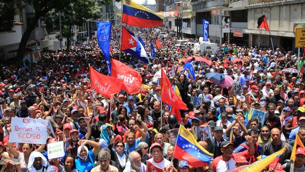 Las manifestaciones en Venezuela - Sputnik Mundo