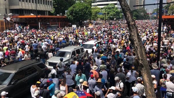 La marcha opositora en Caracas, Venezuela - Sputnik Mundo
